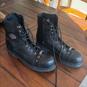 Harley-Davidson Men's Black Leather steel toe Boots